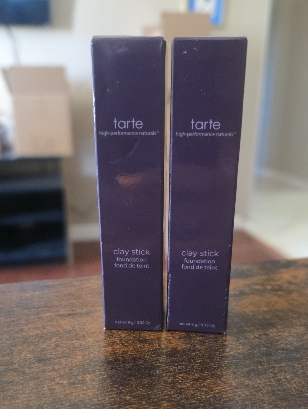 tarte Clay Stick Foundation Boxes in Deep Plum